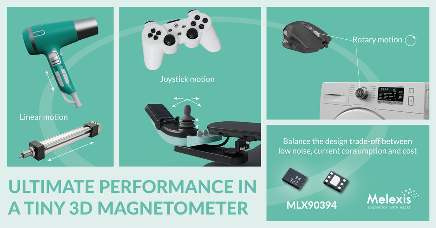 Melexis exprime el máximo rendimiento en un diminuto magnetómetro 3D